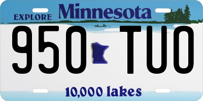 MN license plate 950TUO
