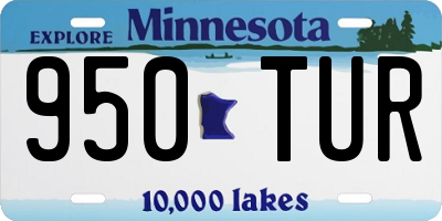 MN license plate 950TUR