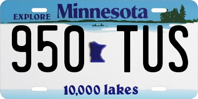 MN license plate 950TUS