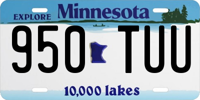 MN license plate 950TUU