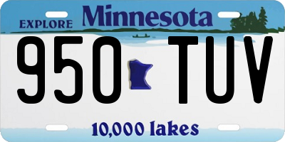 MN license plate 950TUV