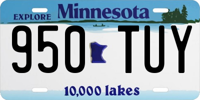 MN license plate 950TUY