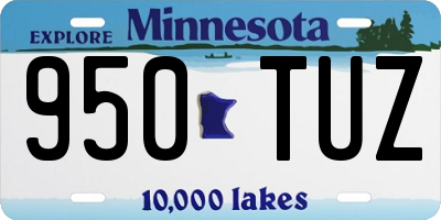MN license plate 950TUZ