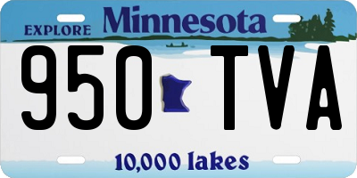 MN license plate 950TVA