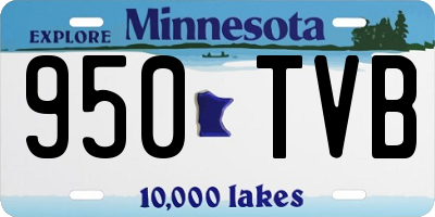 MN license plate 950TVB