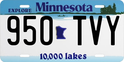 MN license plate 950TVY