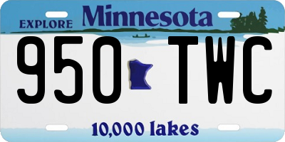 MN license plate 950TWC