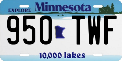 MN license plate 950TWF