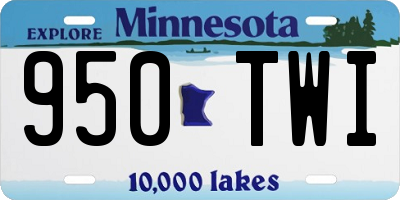 MN license plate 950TWI