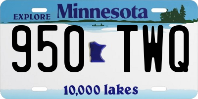 MN license plate 950TWQ