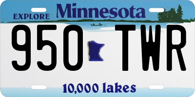 MN license plate 950TWR