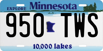 MN license plate 950TWS