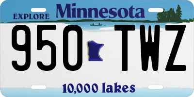 MN license plate 950TWZ