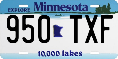 MN license plate 950TXF
