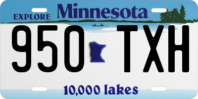 MN license plate 950TXH