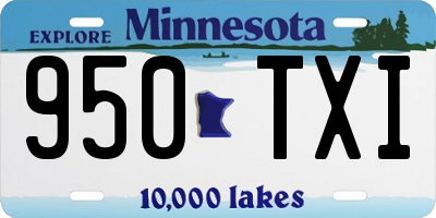 MN license plate 950TXI