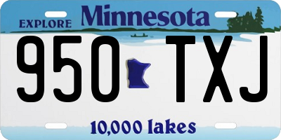 MN license plate 950TXJ