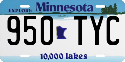 MN license plate 950TYC