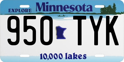 MN license plate 950TYK