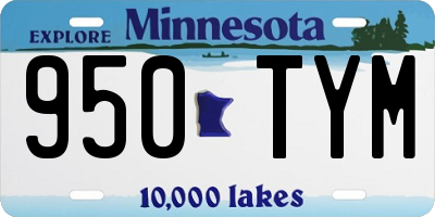 MN license plate 950TYM