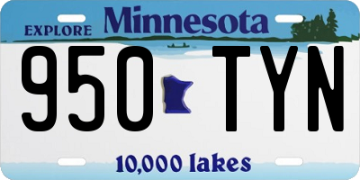 MN license plate 950TYN