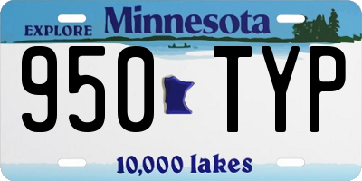 MN license plate 950TYP