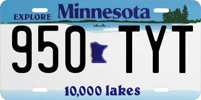 MN license plate 950TYT