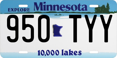 MN license plate 950TYY