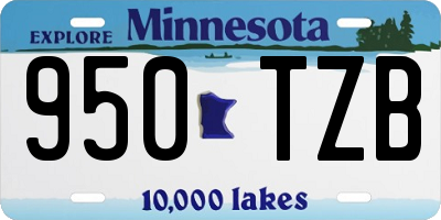 MN license plate 950TZB