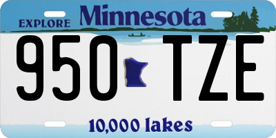 MN license plate 950TZE