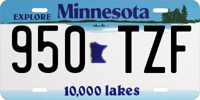 MN license plate 950TZF