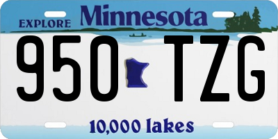 MN license plate 950TZG
