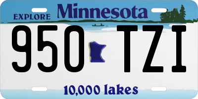MN license plate 950TZI