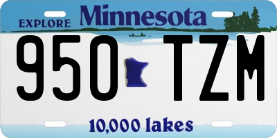 MN license plate 950TZM
