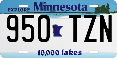 MN license plate 950TZN