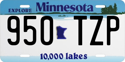 MN license plate 950TZP