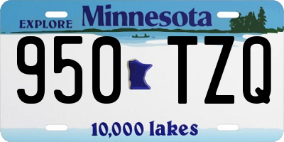 MN license plate 950TZQ