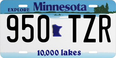 MN license plate 950TZR