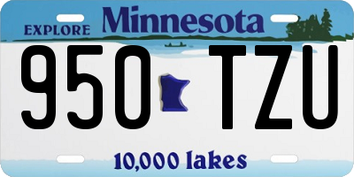 MN license plate 950TZU
