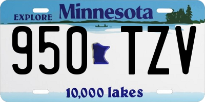 MN license plate 950TZV