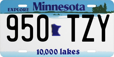 MN license plate 950TZY