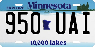 MN license plate 950UAI