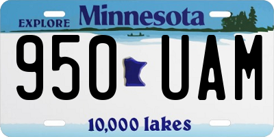 MN license plate 950UAM