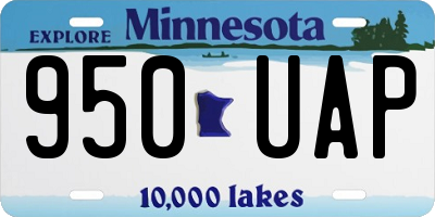 MN license plate 950UAP