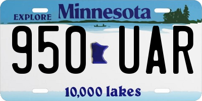 MN license plate 950UAR
