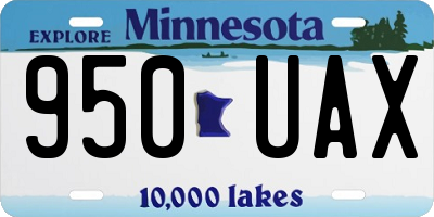 MN license plate 950UAX