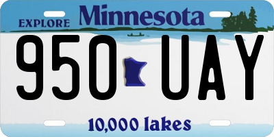 MN license plate 950UAY