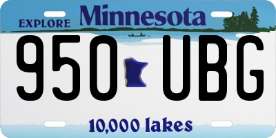 MN license plate 950UBG