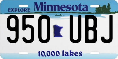 MN license plate 950UBJ
