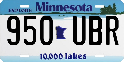 MN license plate 950UBR